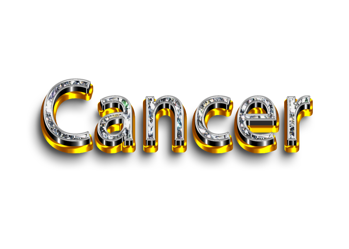 Cancer png, word Cancer png, Cancer word png, Cancer text png, Cancer letters png, Cancer word diamond gold text typography PNG images transparent background